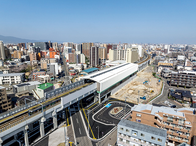 天神大牟田線雑餉隈（ざっしょのくま）駅付近高架工事に伴う土木工事2工区