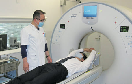 医療検査風景の写真