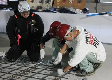 鉄筋工事を体験