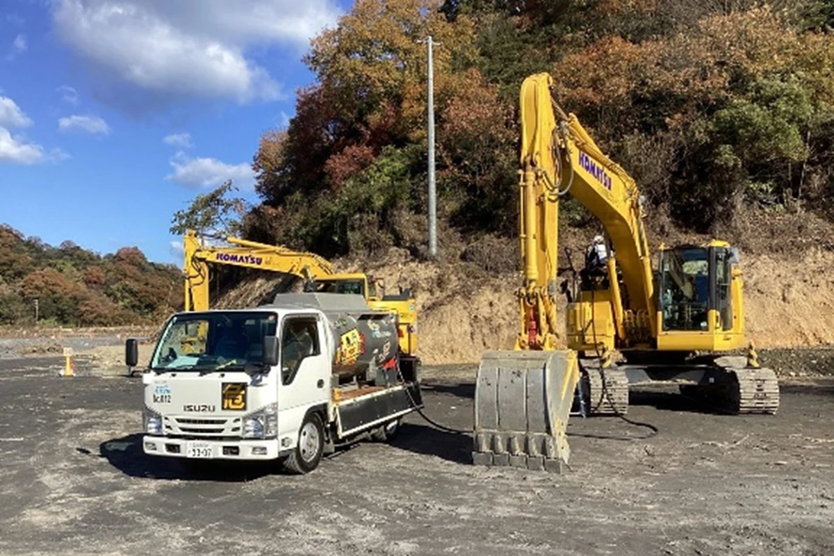B5軽油を使用する建設現場