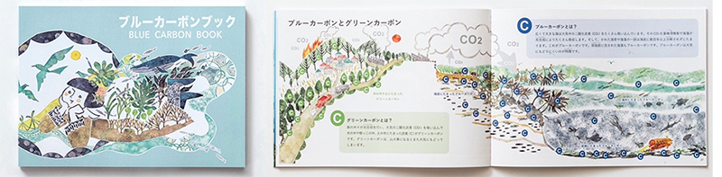 図版：ブルーカーボンブック<br>葉山町の助成を受けて葉山アマモ協議会が作製、町内の小学校に寄贈