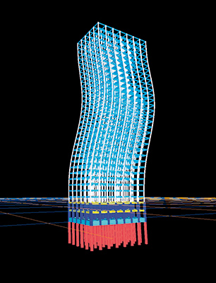 超高層建物の地震応答解析