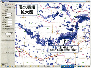 簡易浸水予測システムの画面例