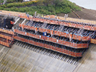 図版：幾春別川総合開発事業の内　新桂沢ダム堤体建設（第1期・第2期・第3期）工事