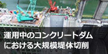 運用中のコンクリートダムにおける大規模堤体切削