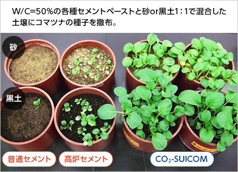 図版：CO2-SUICOMの優れた植物親和性
