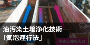 油汚染土壌浄化技術「気泡連行法」