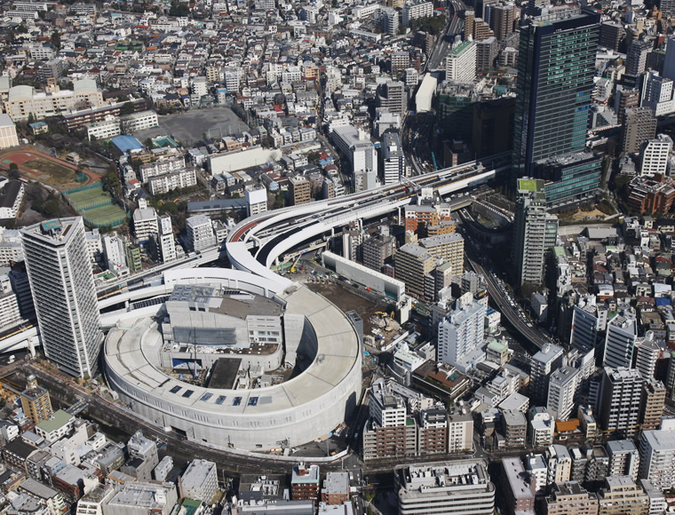 図版：首都高速　大橋ジャンクション（東京都2010年竣工）