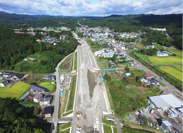 図版：宇部地区起点側の様子（ドローンによる撮影）