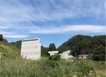 図版：力持高架橋　橋脚完成の様子