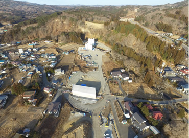 図版：宇部地区終点側の様子（ドローンによる撮影）