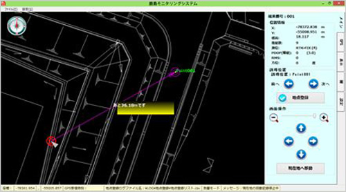 図版：放射線モニタリングシステム画面サンプル