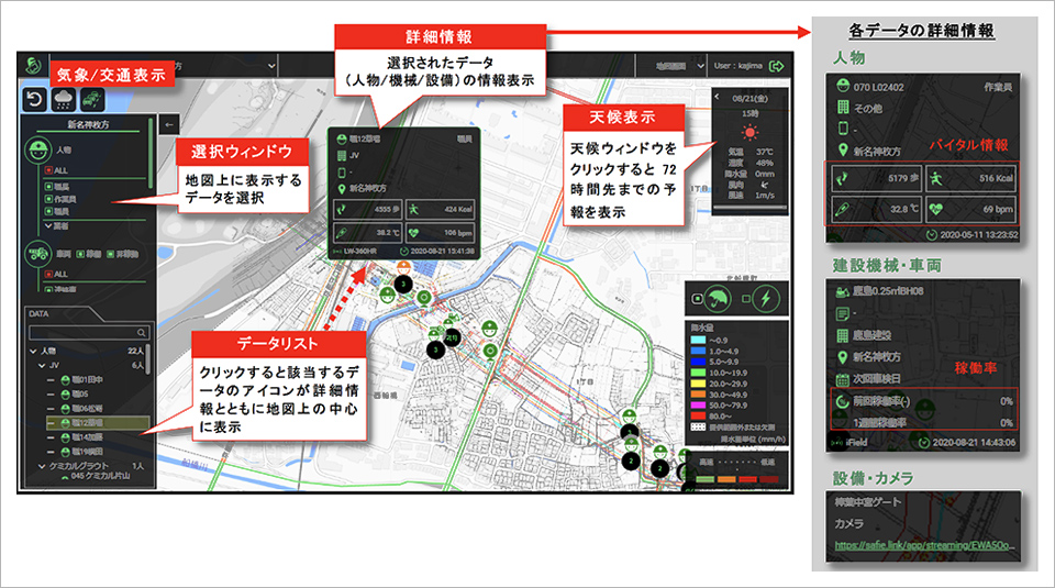 図版：Field Browserの地図画面