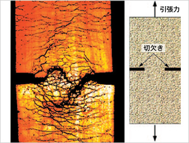 図版：ECCの優れたひび割れ分散性能