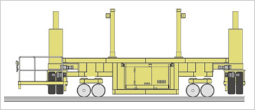 図版：重量軌陸運搬台車イメージ