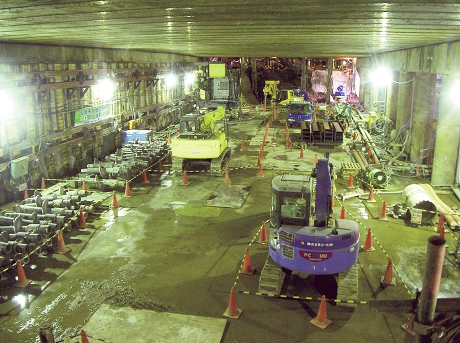 図版:PCR工法完了後の掘削状況