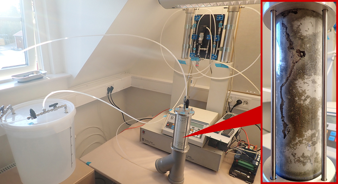 （ⅱ）緩衝材表⾯で⽣じる流出を模擬