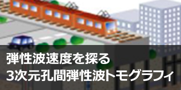 弾性波速度を探る3次元孔間弾性波トモグラフィ