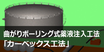 曲がりボーリング式薬液注入工法「カーベックス工法」