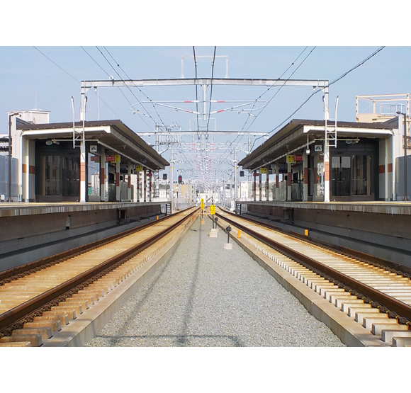 山陽電鉄本線　西新町駅付近高架化