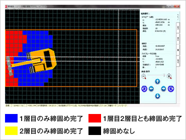 図版:締固め管理システム画面表示例