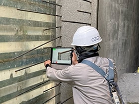 図版：三隅・益田道路新津田川橋工事