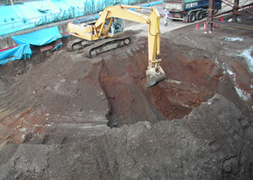 図版:掘削作業により生じる建設発生土