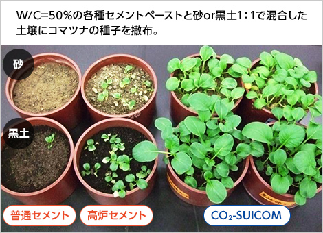 図版:CO2-SUICOMの優れた植物親和性