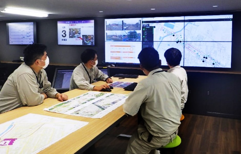 図版:現場事務所での運用状況(枚方工事事務所)
