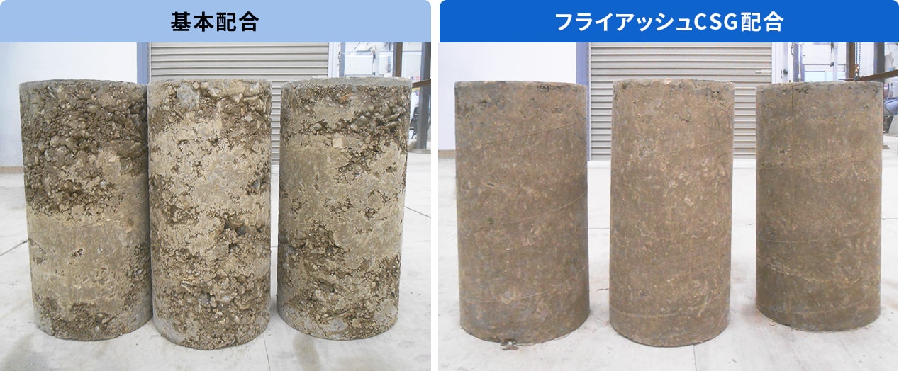 図版:大型供試体の締固め外観