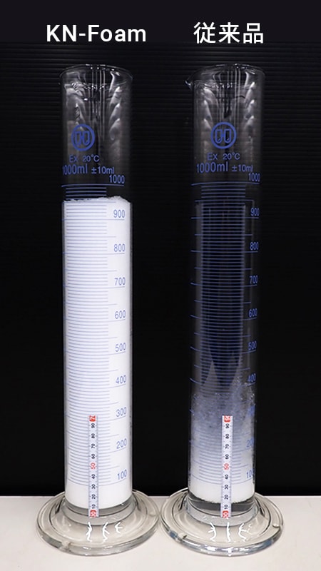 60分後の気泡残存状態