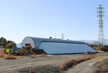 図版：鹿島が施工総研の敷地内に新たに構築した模擬トンネル