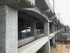 図版：地産骨材に対し実効性の高いASR抑制対策を用いた鉄道高架橋の構築技術