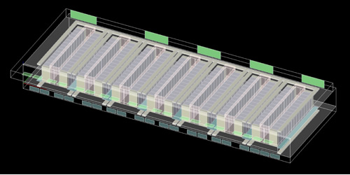 図版：サーバールームのシミュレーションモデル例