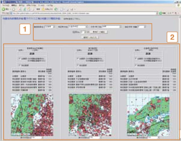 図版：地震リスク簡易評価システム例