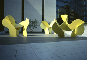 図版：彫刻広場「3つの響きあうかたち」