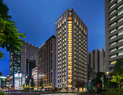 図版：昭和通りとみゆき通りの結節点に位置するホテル