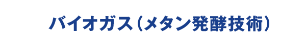 バイオガス（メタン発酵技術）