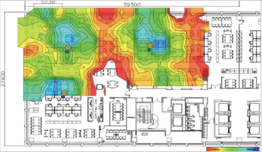 図版：無線LANの電波測定