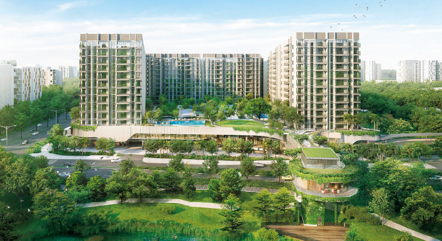 図版：ウッドレイ住宅・商業複合開発（シンガポール）