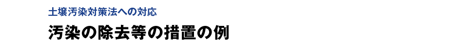 汚染の除去等の措置の例