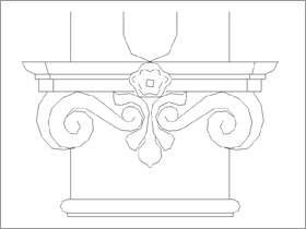 柱頭飾りの図