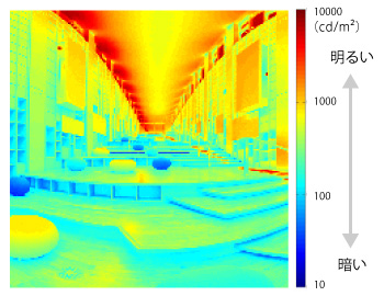 図版：実測による輝度画像