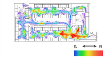 図版：施設利用者の交流活動量