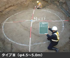 図版：対応可能な口径 タイプⅢ（φ4.5～5.0m）