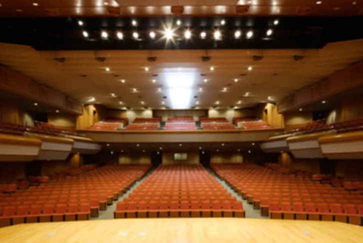 図版：東京女学館　記念講堂（東京都・天井レス化／膜ルーバー設置）