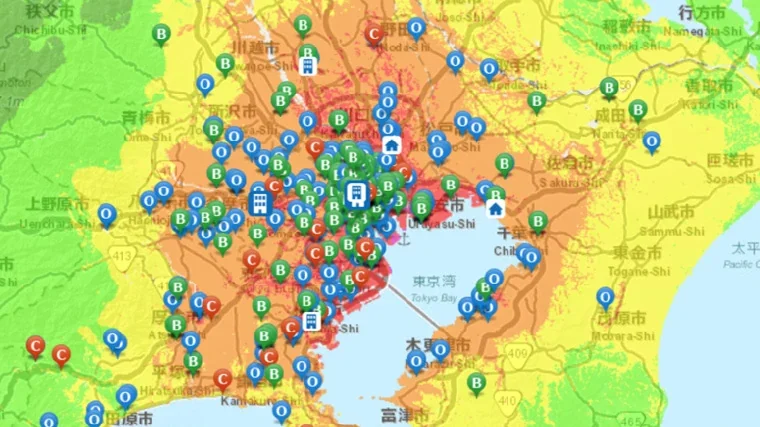 図版：オンラインハザードマップ