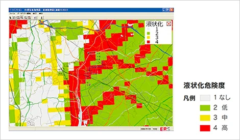 図版：表層地盤種別による簡易危険度評価