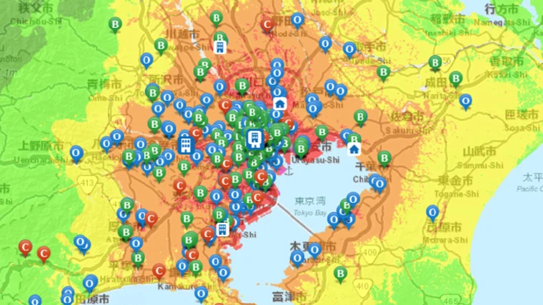 図版：オンラインハザードマップ
