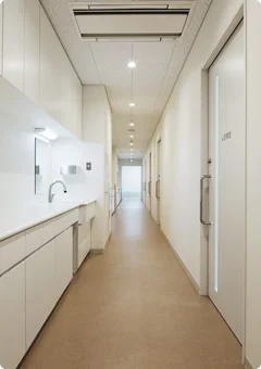 図版：スタッフ専用の通路